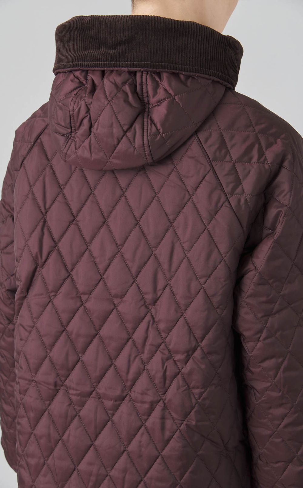 キルティングフーディコート