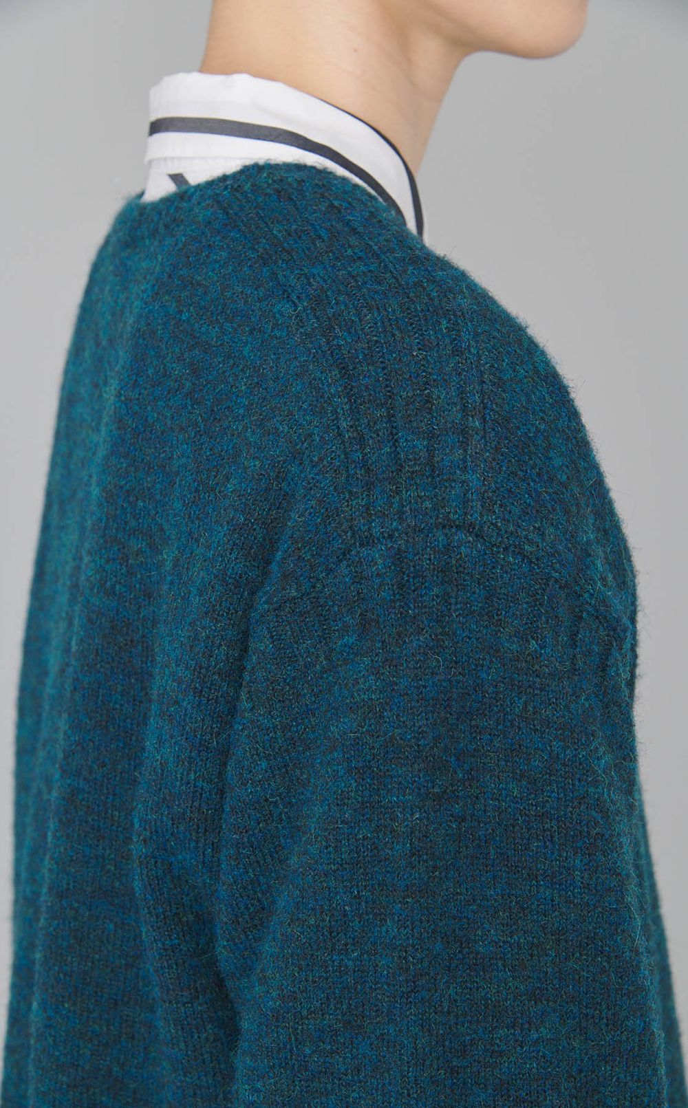 メランジミックスニットプルオーバー