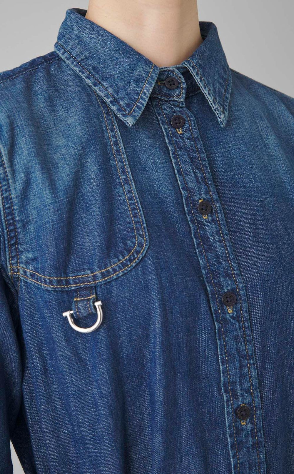 デニムシャツワンピース