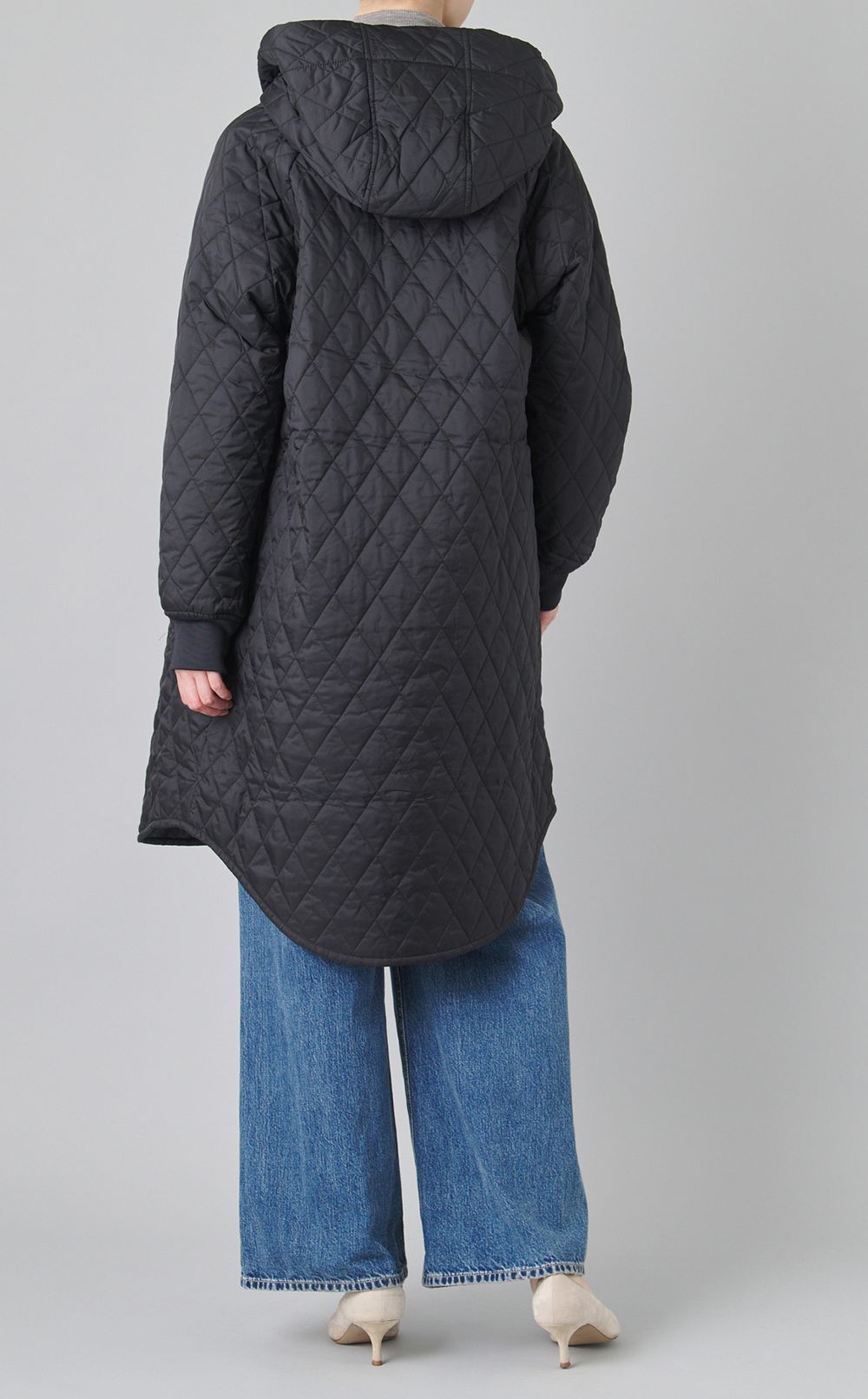 キルティングフーディコート