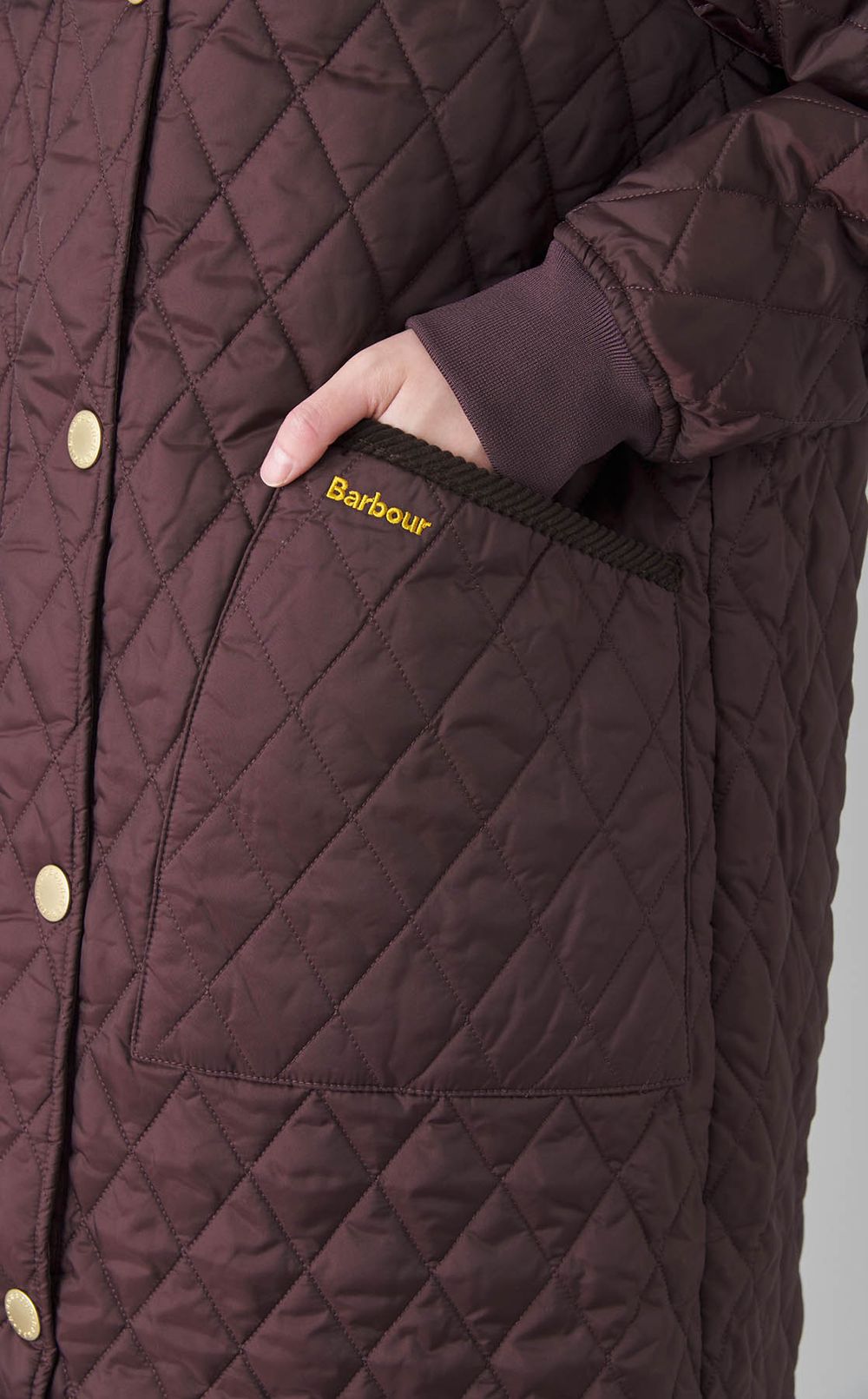 キルティングフーディコート