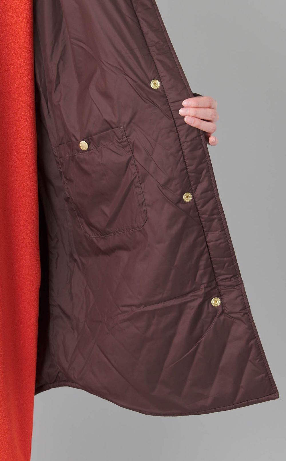 キルティングフーディコート