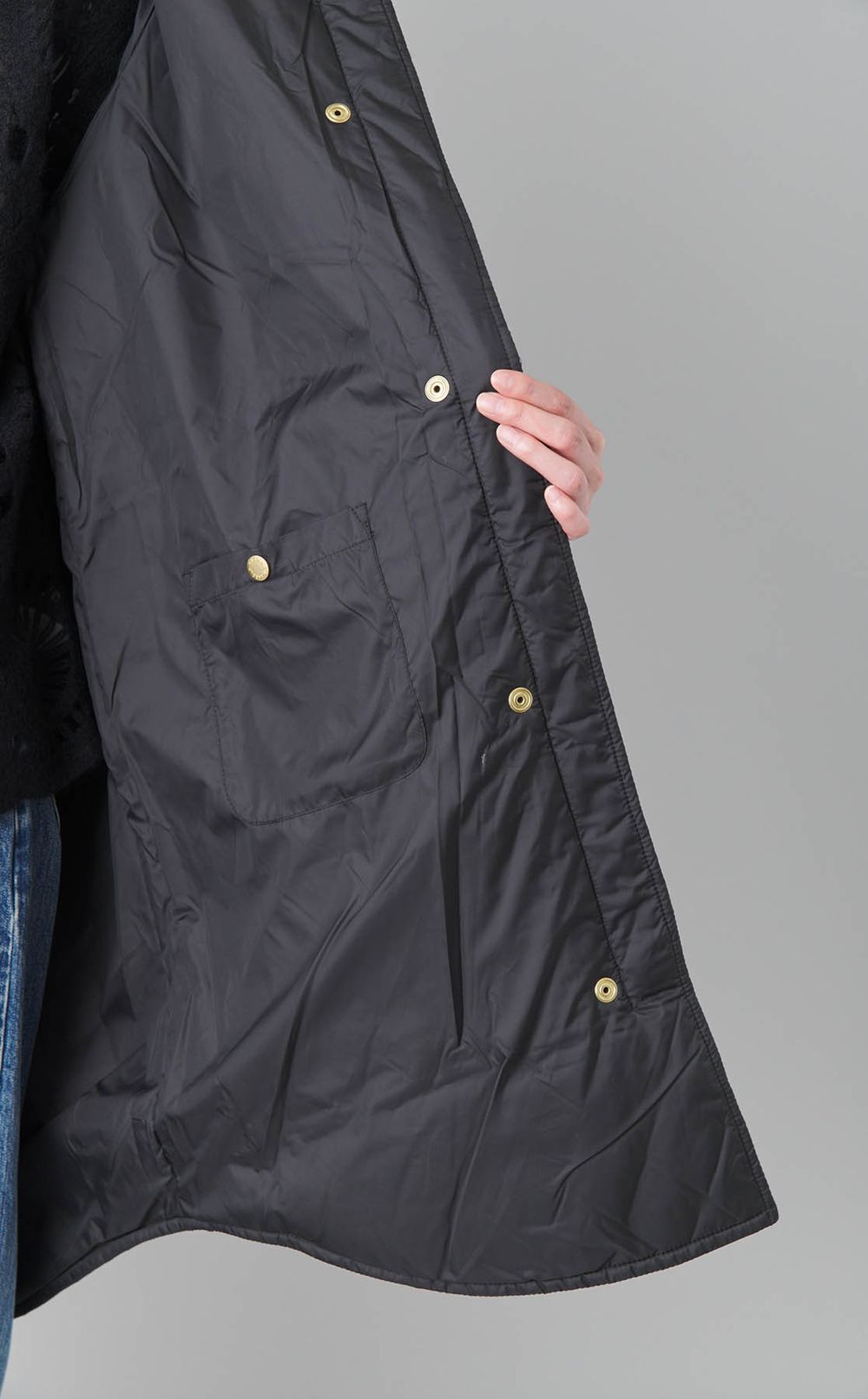 キルティングフーディコート