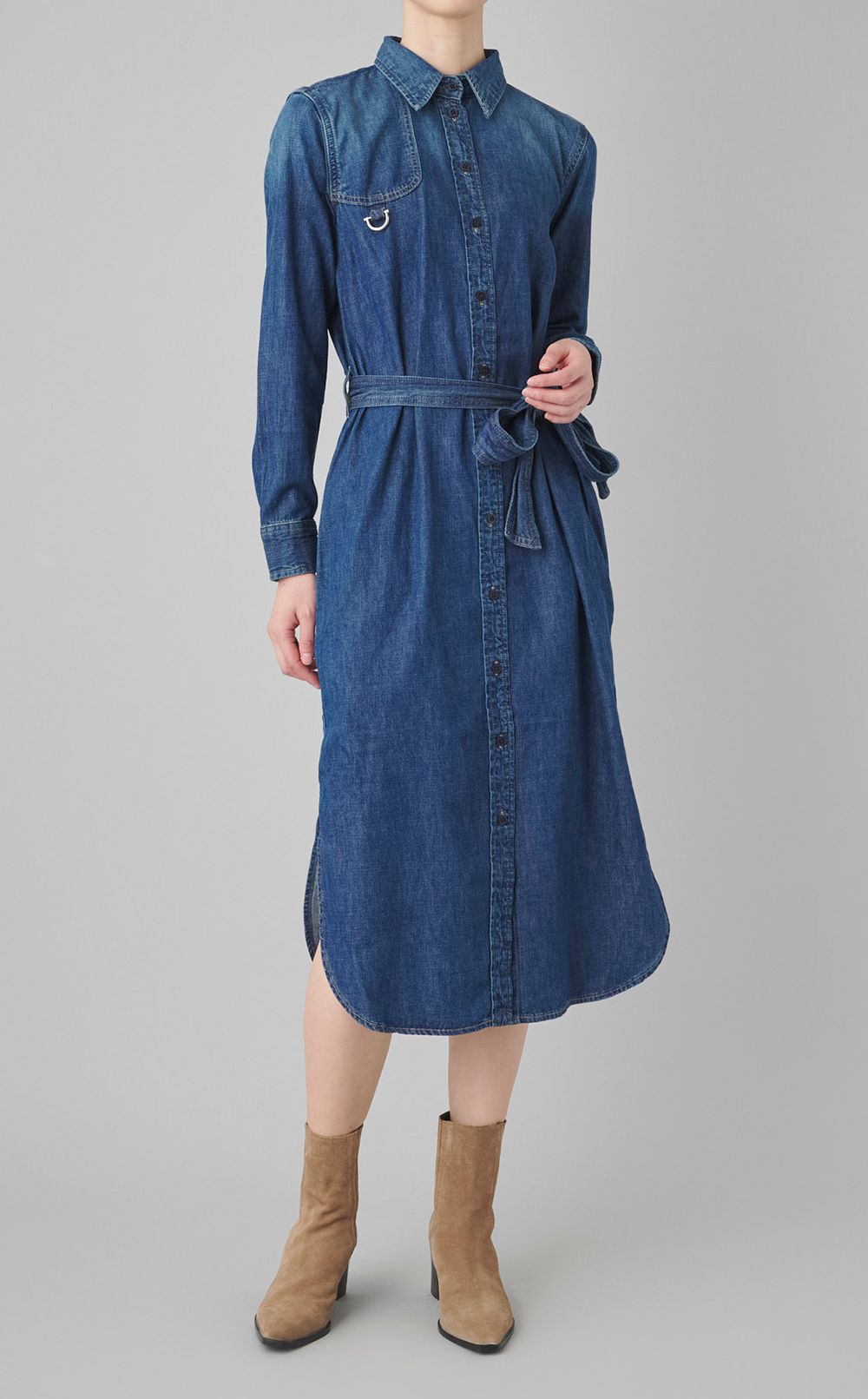 デニムシャツワンピース