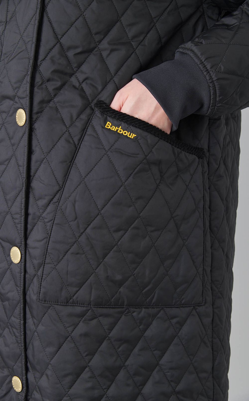 キルティングフーディコート