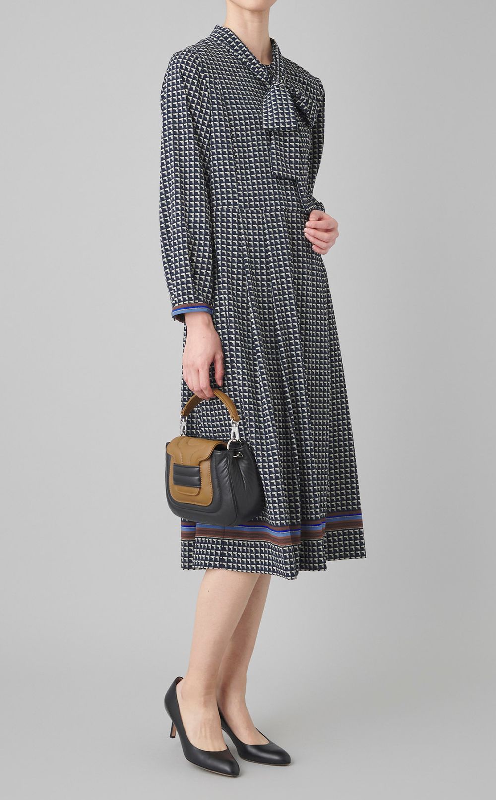 ホースプリントボウタイワンピース