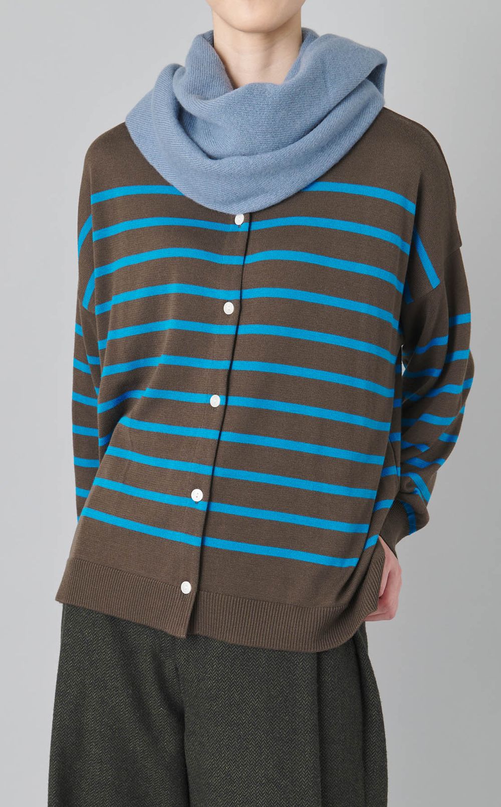 トライアングルカシミヤニットストール