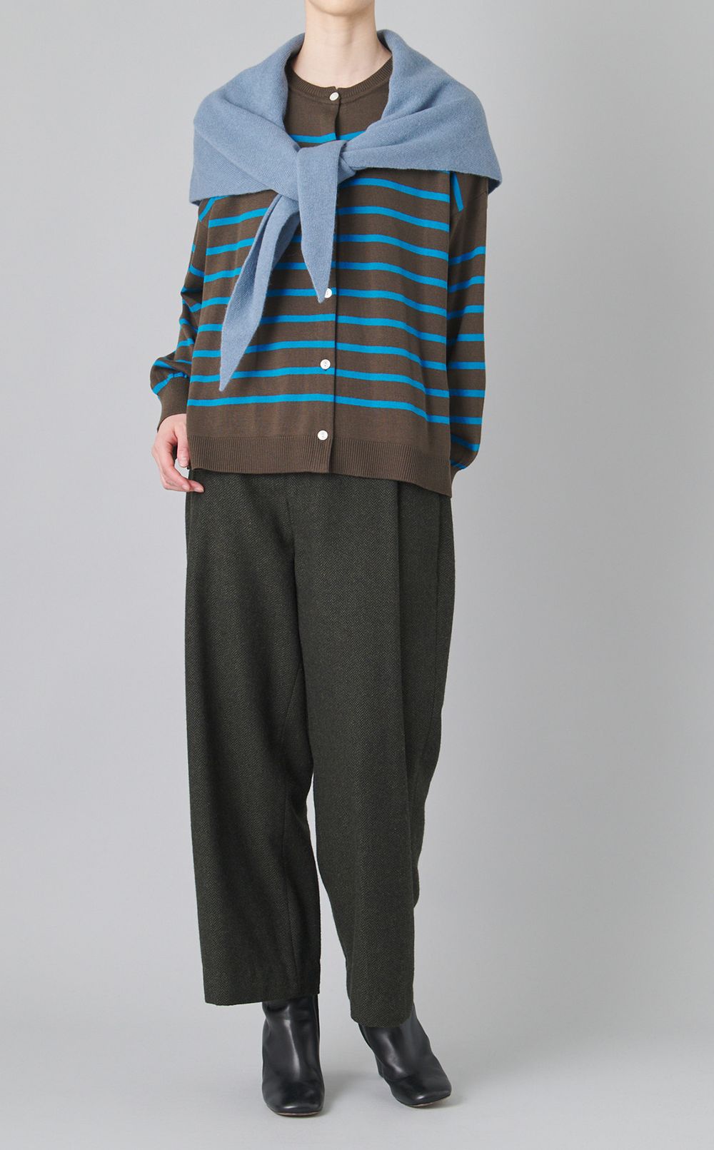 2wayワイドボーダーカーディガン