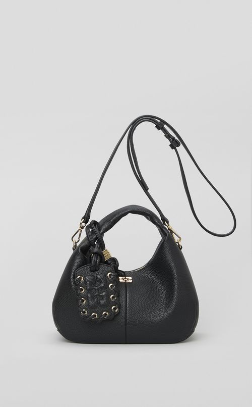 ショルダーベルト付きラウンドバッグ