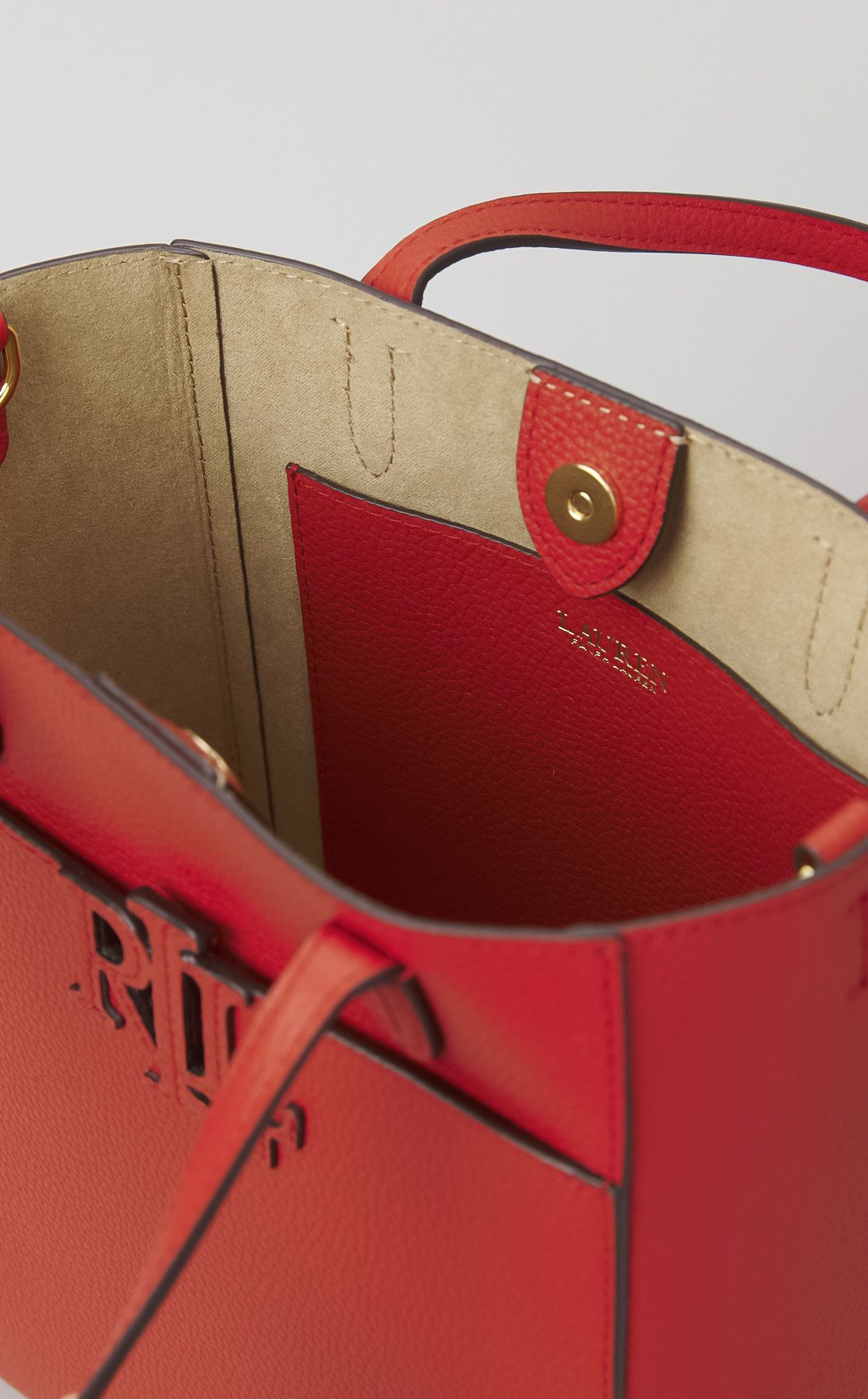 Lauren Ralph Lauren｜ショルダーベルト付きハンドバッグ