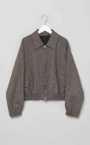 ウールショートギャザーブルゾン