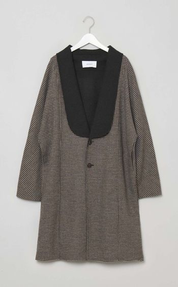 ショールカラーロングコート