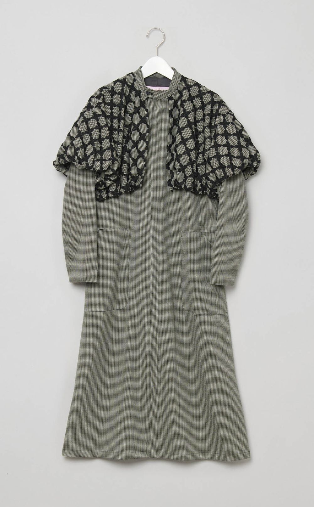 千鳥チェック刺繍ドレスコート