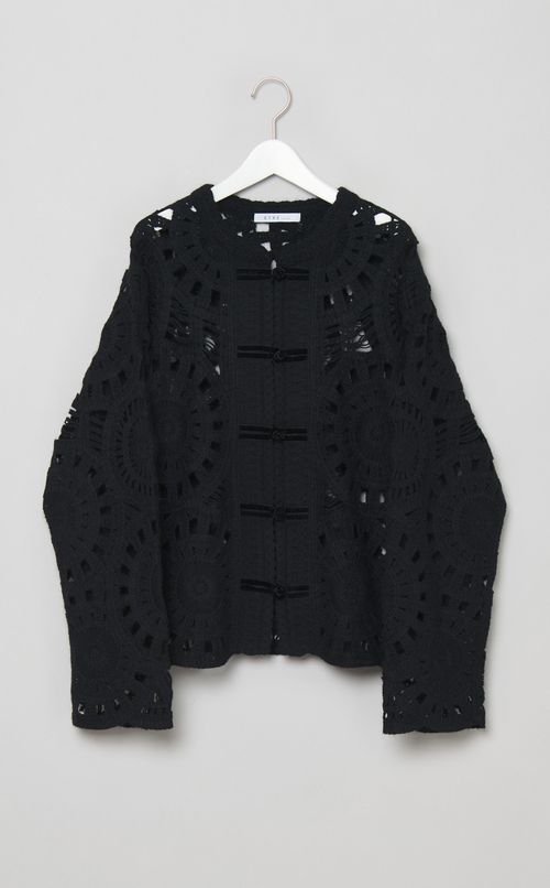 エンブロイダリーニットジャケット