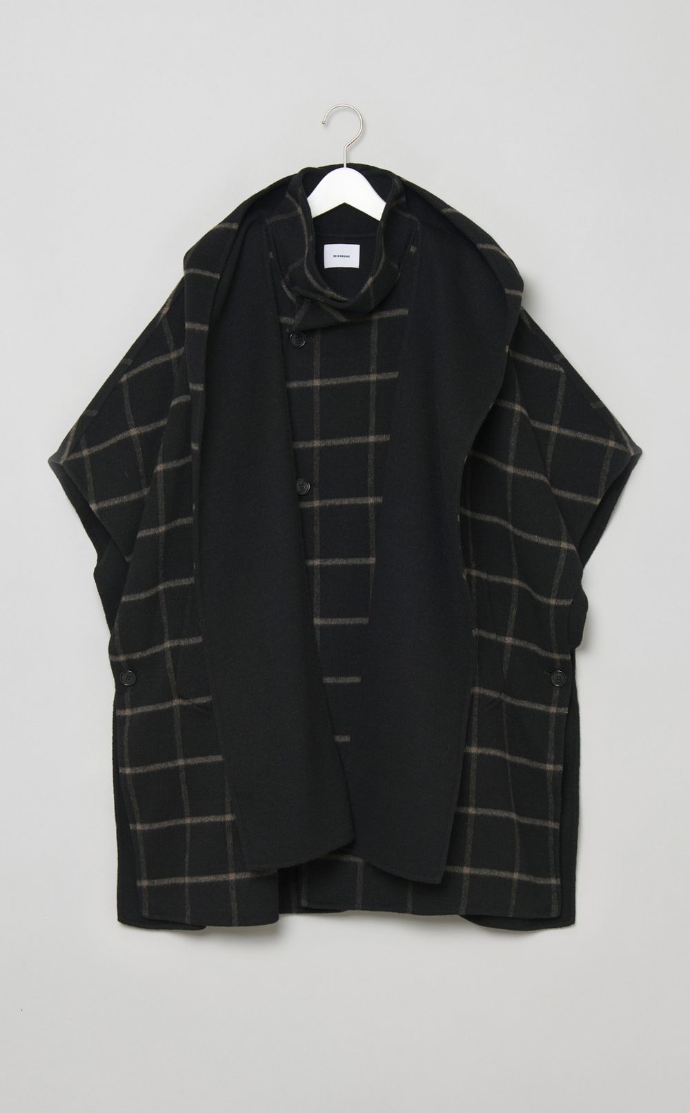 フードマフラー付きポンチョコート