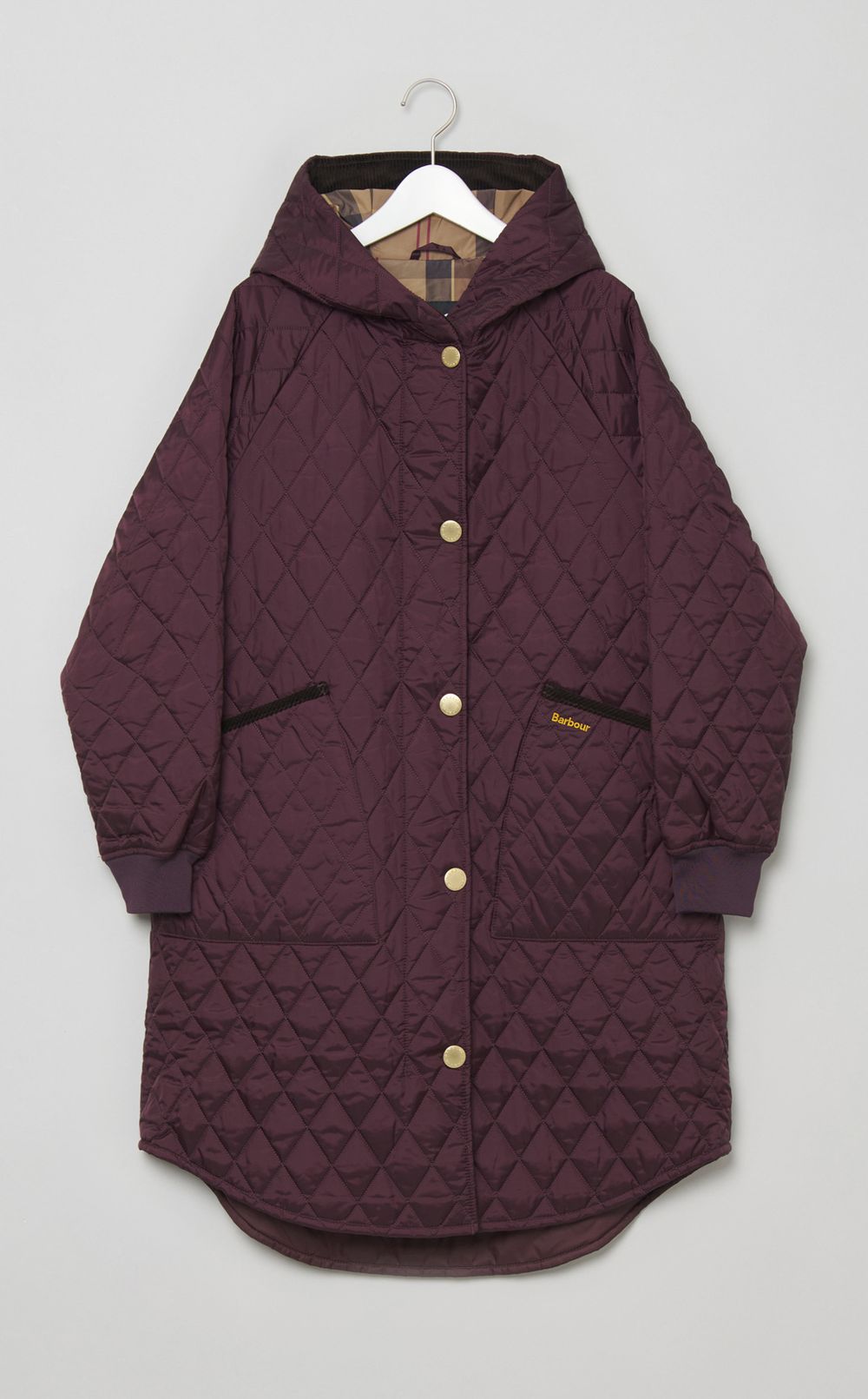 キルティングフーディコート