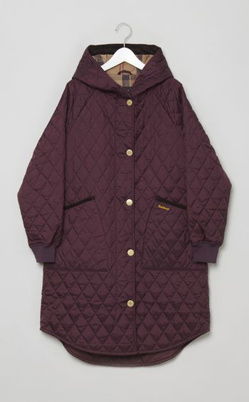 キルティングフーディコート