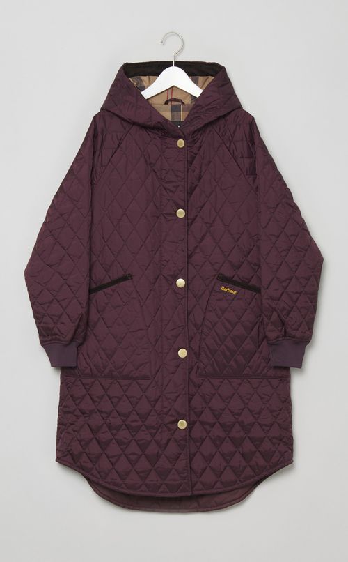 キルティングフーディコート