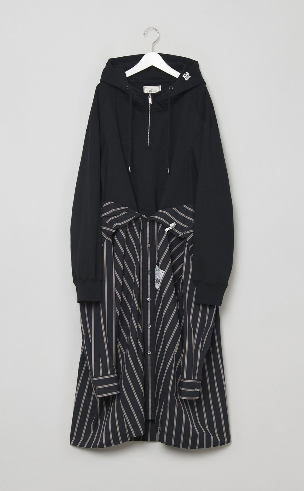 シャツコンビフーディワンピース