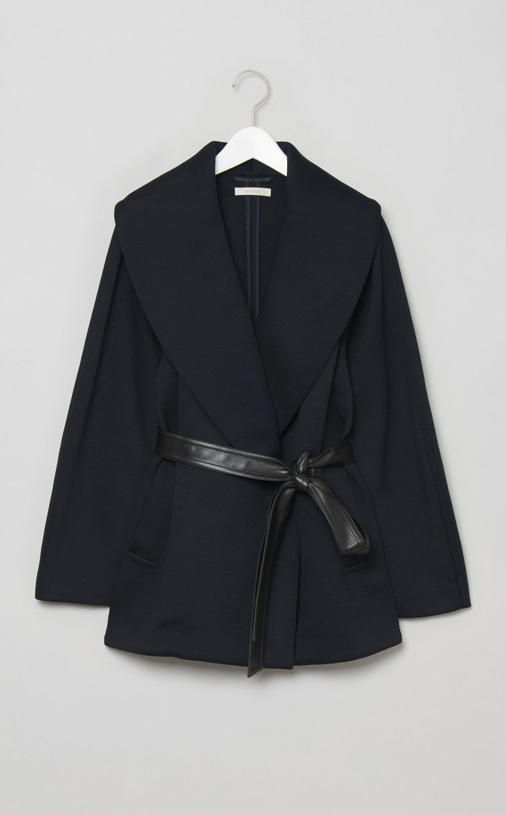 ショールカラーダンボールニットコート