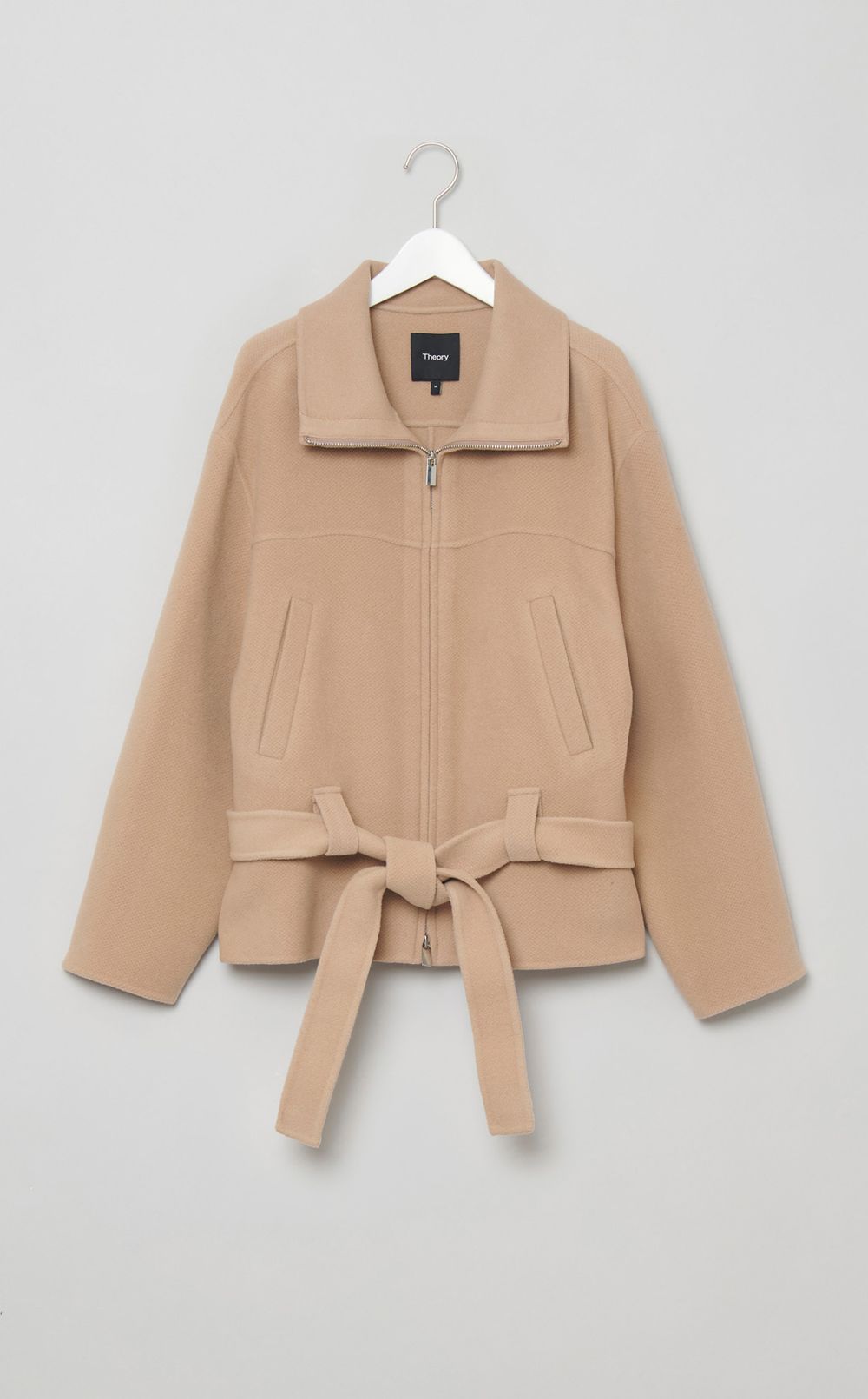 ウエストベルトクロップドコート