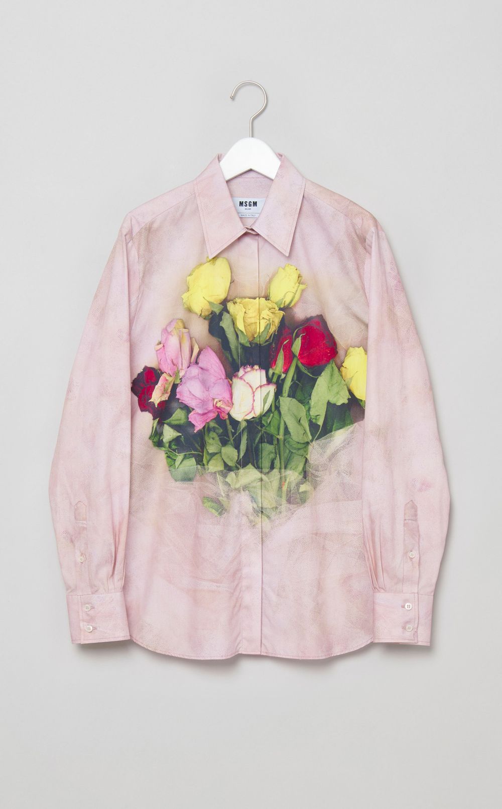 コットンローズブーケプリントシャツ