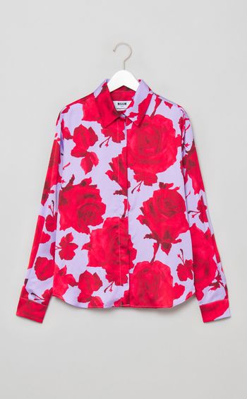ビッグローズプリントシャツ