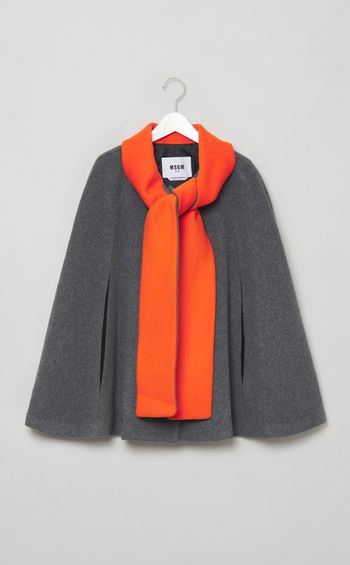 バイカラーケープコート