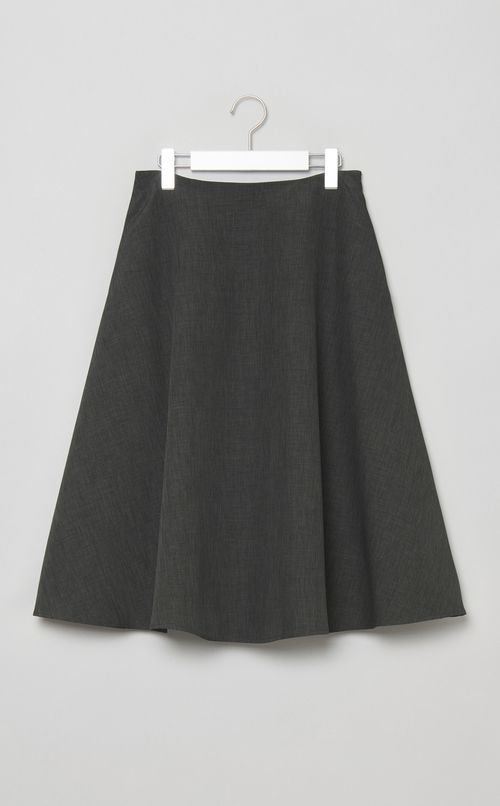 ギャザーソリッドミディスカート