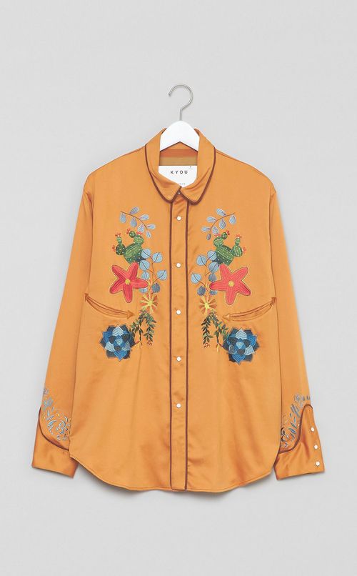 エンブロイダリーウエスタンシャツ