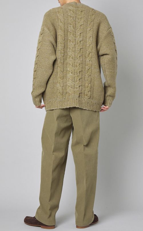 コットンツイルワイドパンツ