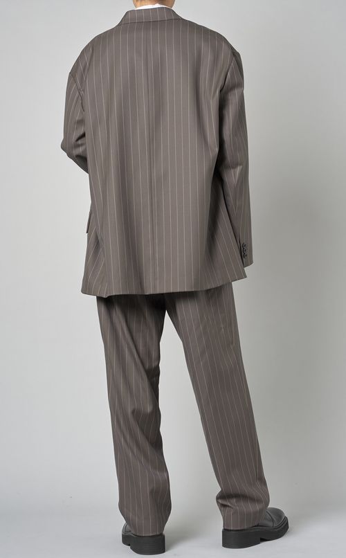 ストライプ4ボタンダブルジャケット