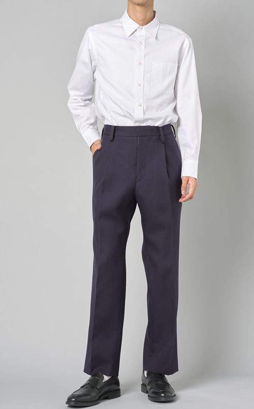 ウールサージ1タックパンツ