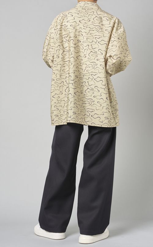 プリントオープンカラーシャツ