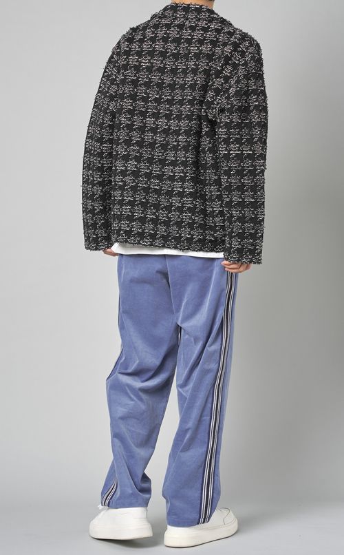 チェックツイードブルゾン