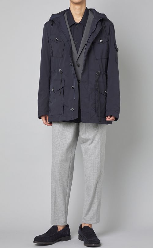 ストレッチツイルフードブルゾン