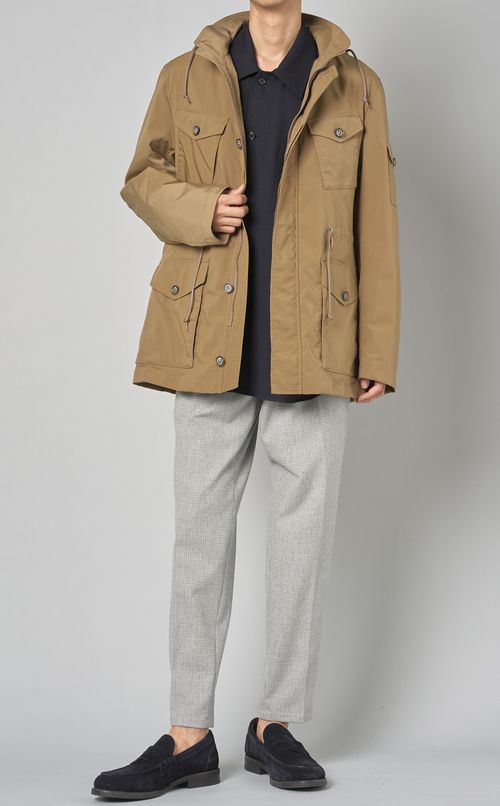 ストレッチツイルフードブルゾン