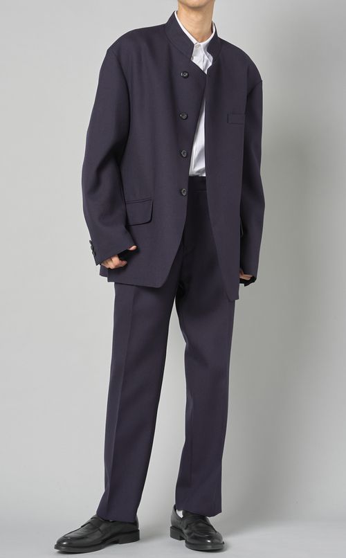 ウールサージスタンドカラージャケット