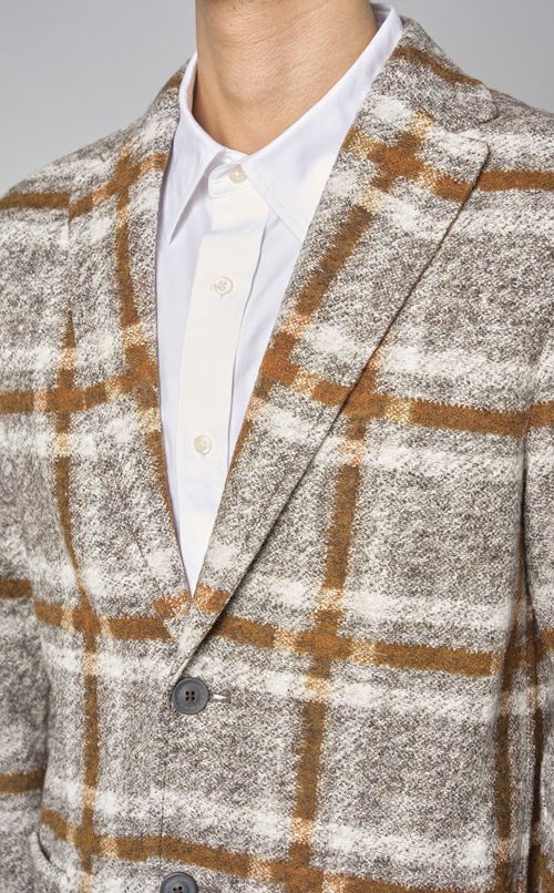 チェックシングルジャケット