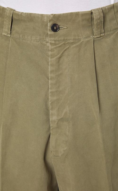 コットンツイルワイドパンツ