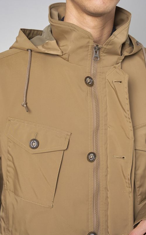 ストレッチツイルフードブルゾン