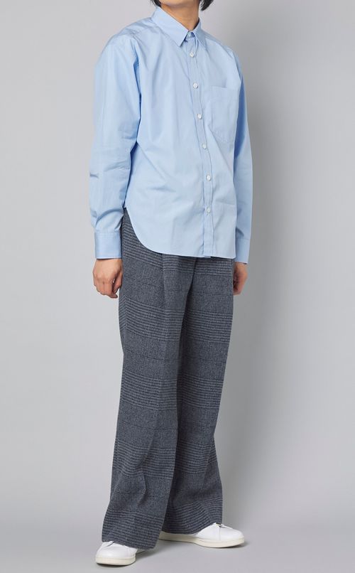 コットンポプリンレギュラーカラーシャツ