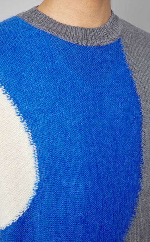 バイカラーニットプルオーバー
