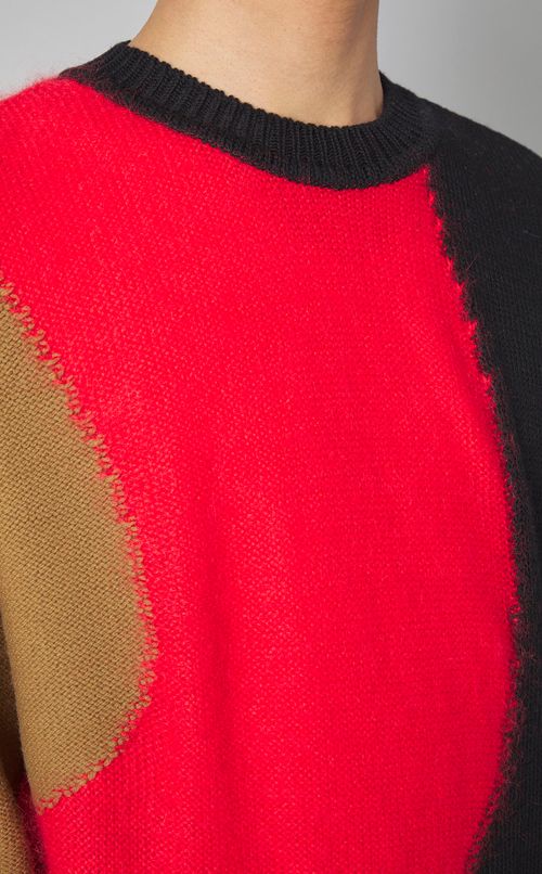 バイカラーニットプルオーバー