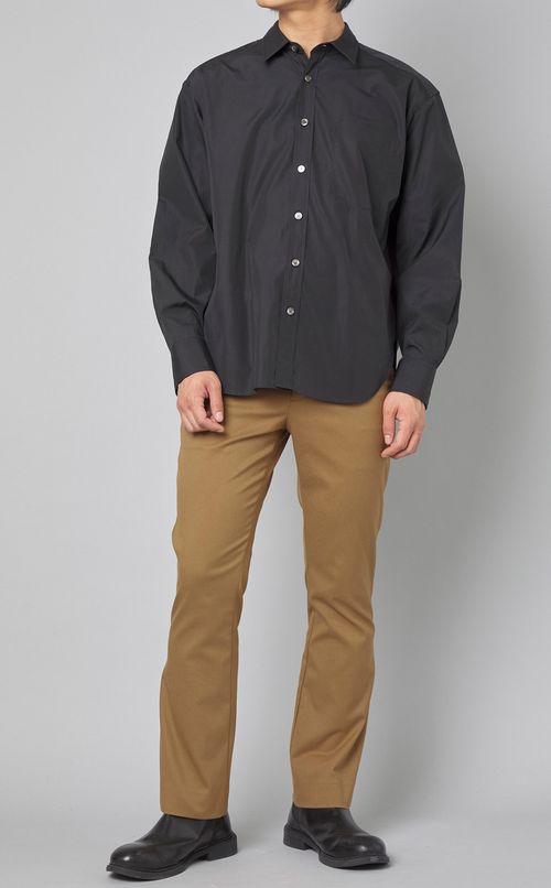 コットンポプリンレギュラーカラーシャツ