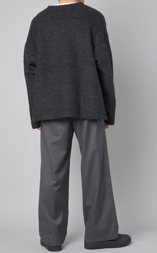 ウールパイルVネックプルオーバー