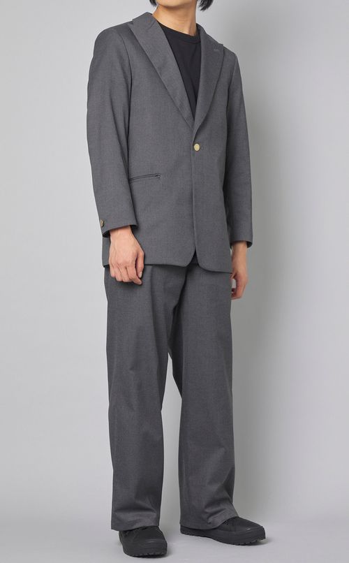 ポリレーヨンピークドジャケット