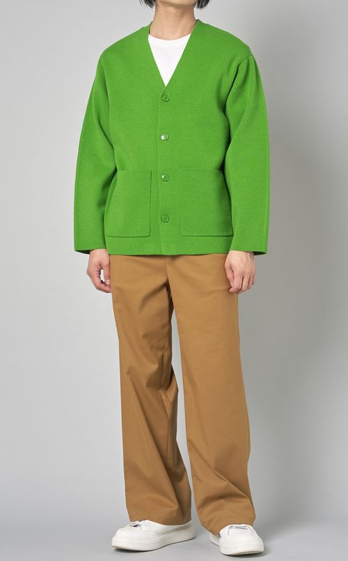 ラムウールVネックカーディガン