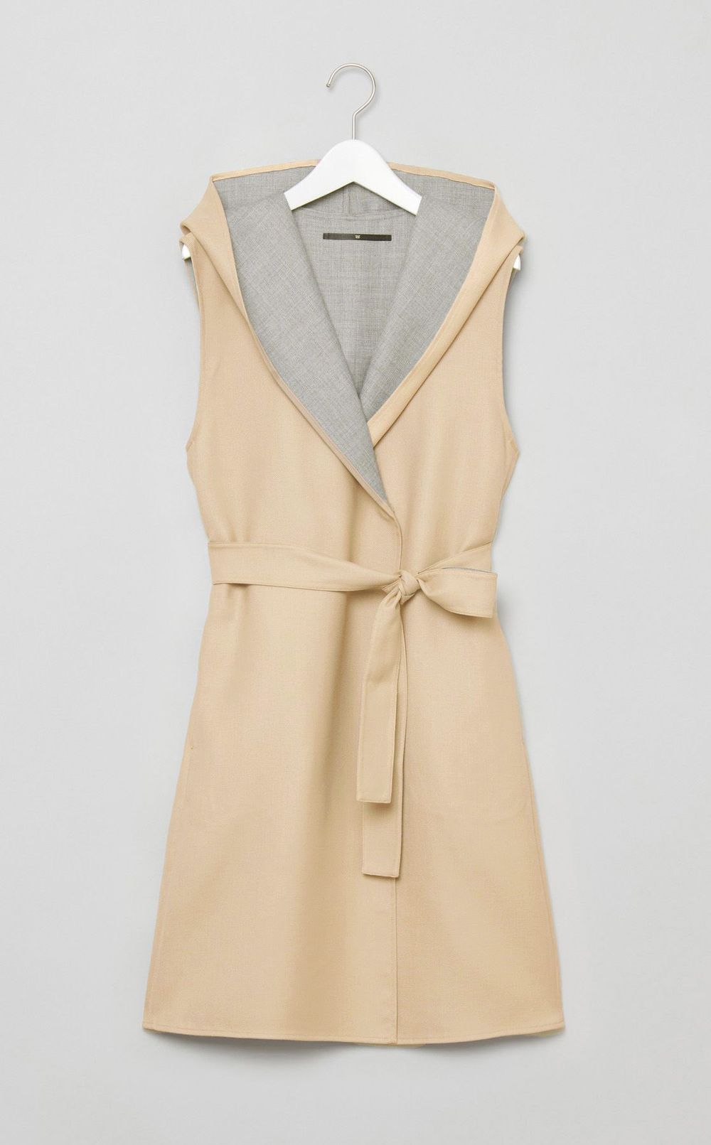 ダブルフェイスフーデットジレ