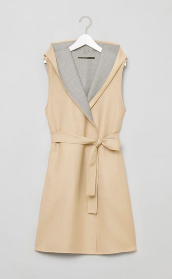 ダブルフェイスフーデットジレ